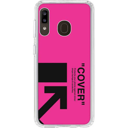 Black and Pink Arrows Galaxy A20 Clear Case